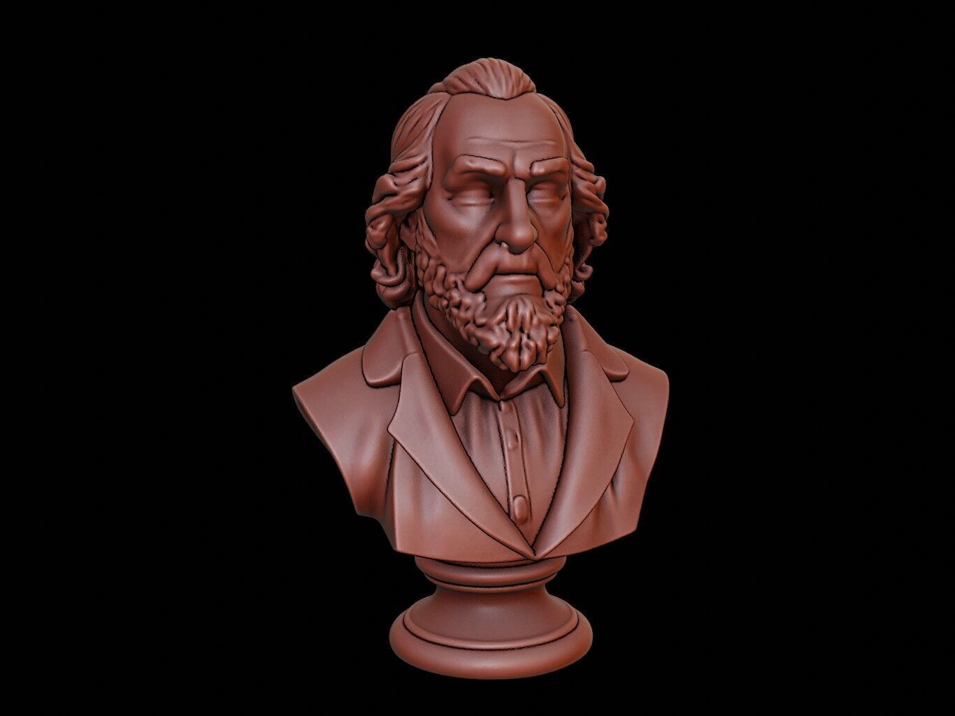 Thomas Hobbes Bust 3D print model_2