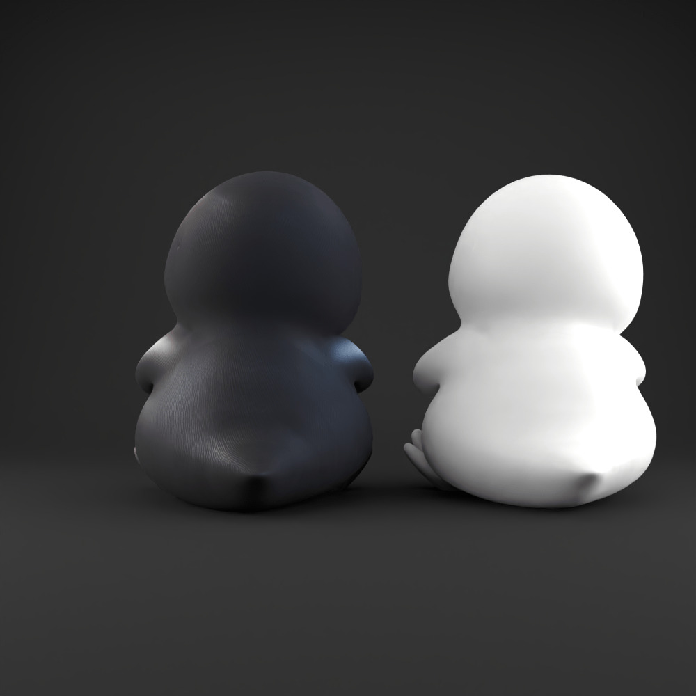 Cute Loved penguin 3D Model Heart Hands STL for Decoration 3D print model_3