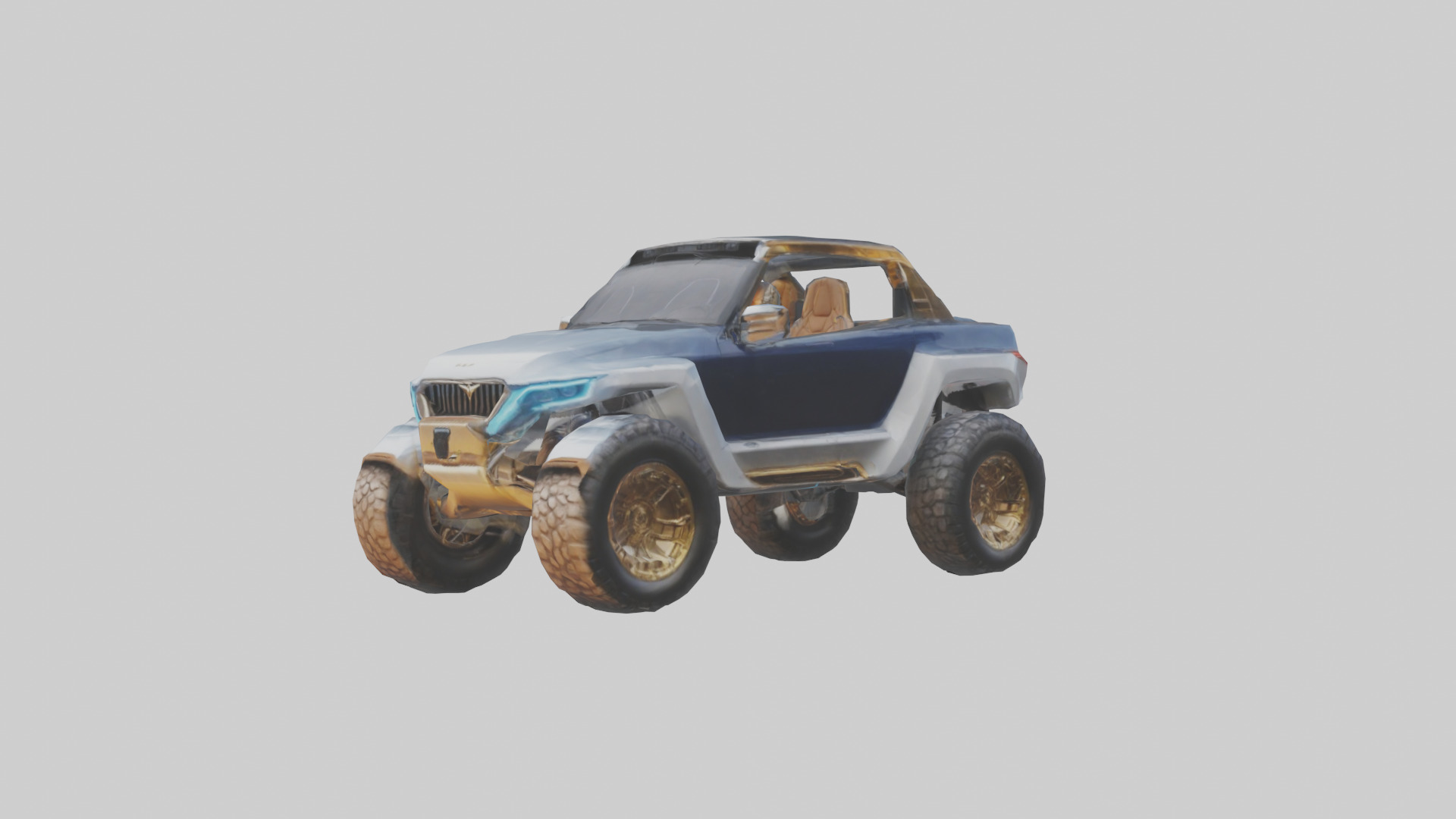 Luxury Electric Offroad Car model Low-poly 3D model_10