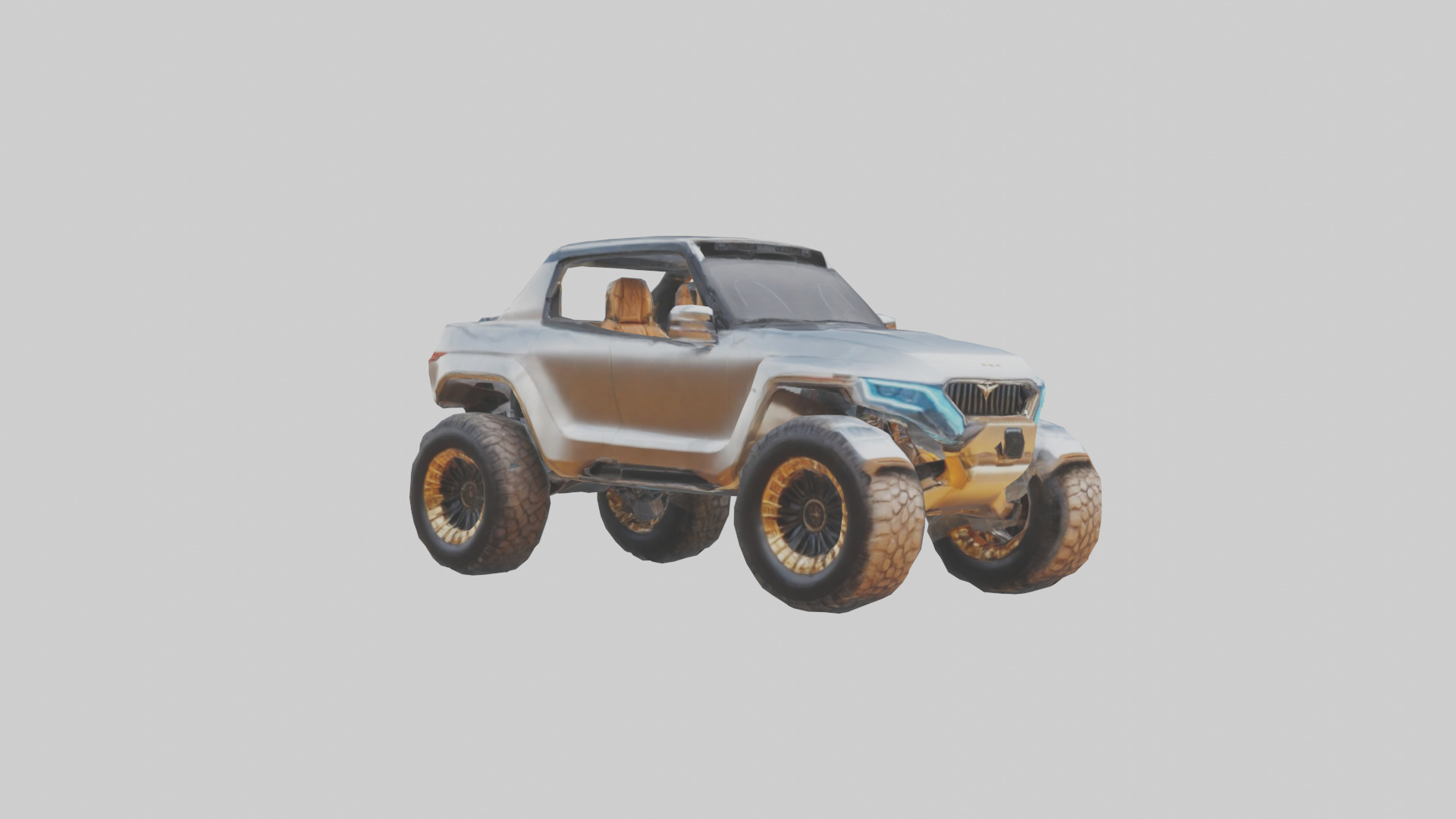 Luxury Electric Offroad Car model Low-poly 3D model_11