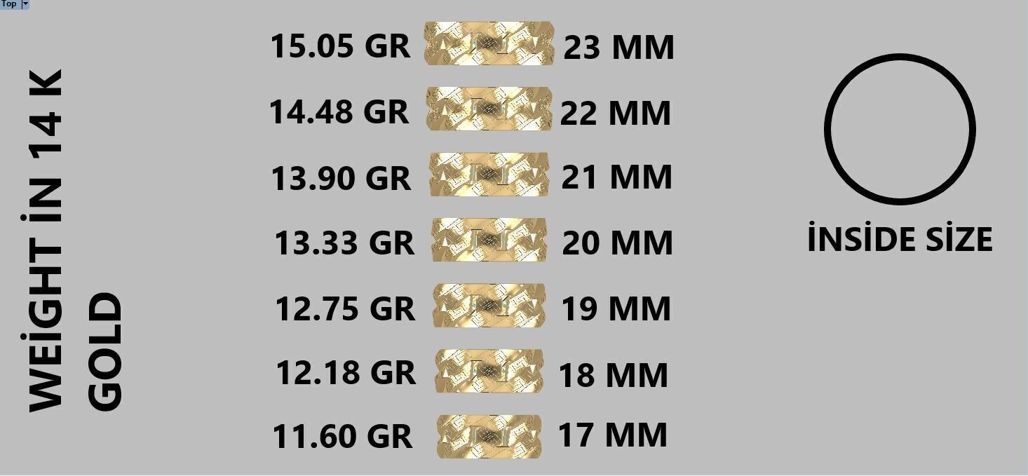 Greek Key Pattern Cuban Link Chain Ring 10mm wide 3D print model_9