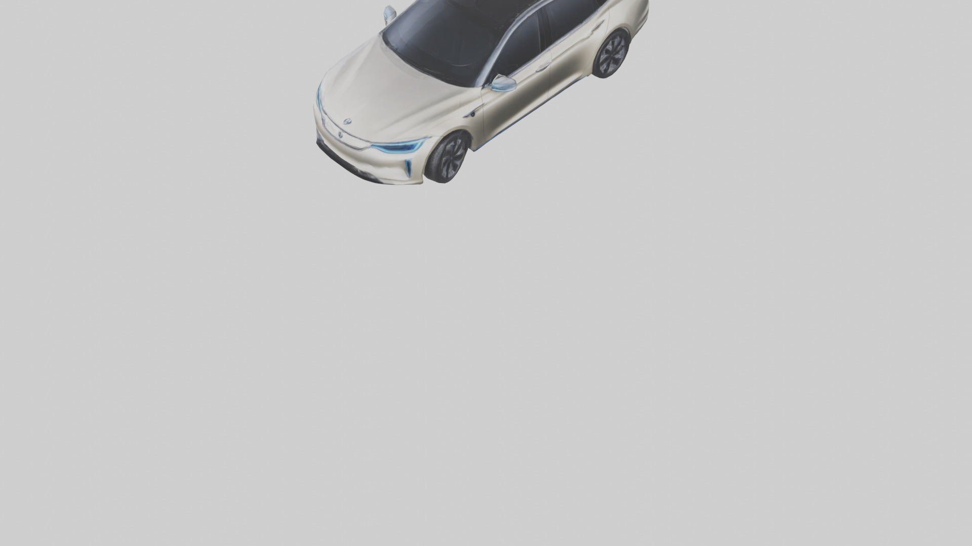 Luxury Electric Sedan model Low-poly 3D model_3
