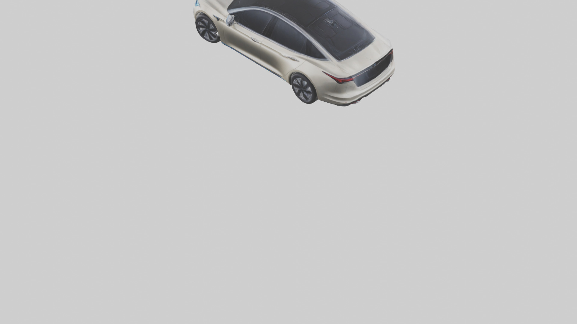 Luxury Electric Sedan model Low-poly 3D model_4