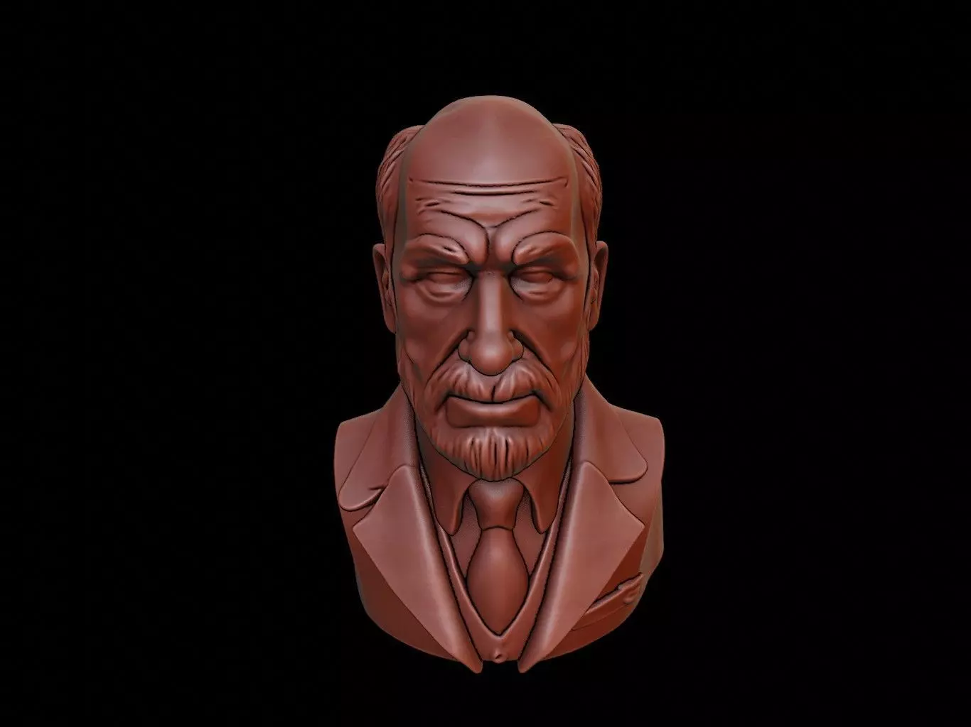 Werner Heisenberg Bust 3D print model_0