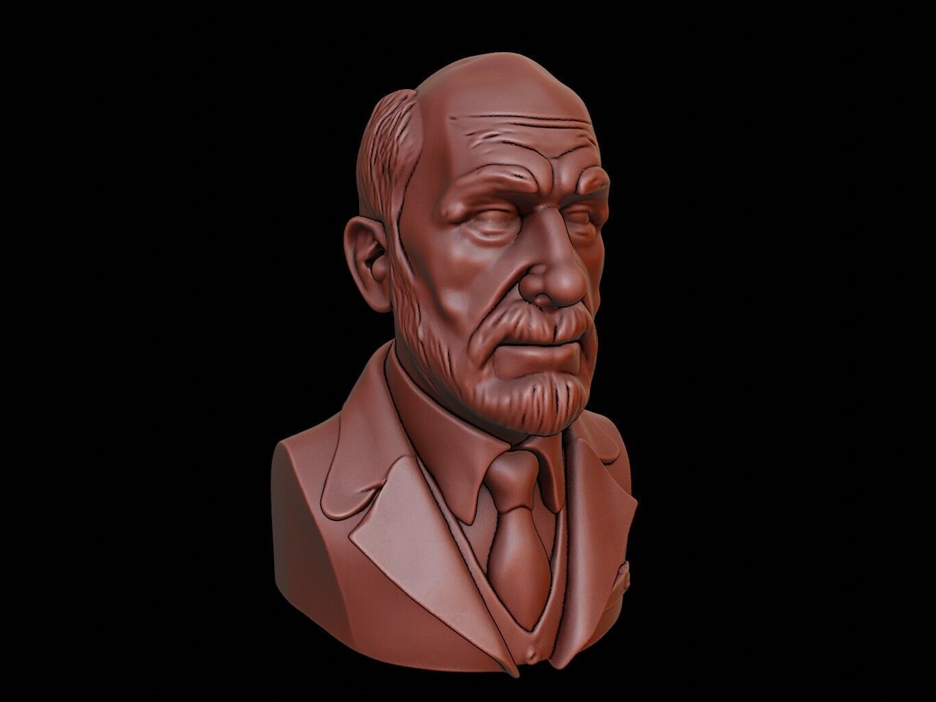 Werner Heisenberg Bust 3D print model_2