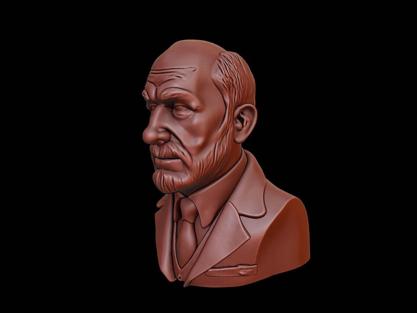 Werner Heisenberg Bust 3D print model_1