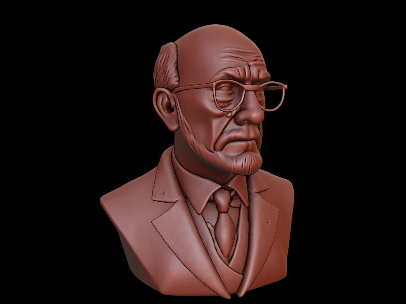 Werner Heisenberg Bust 3D print model_2