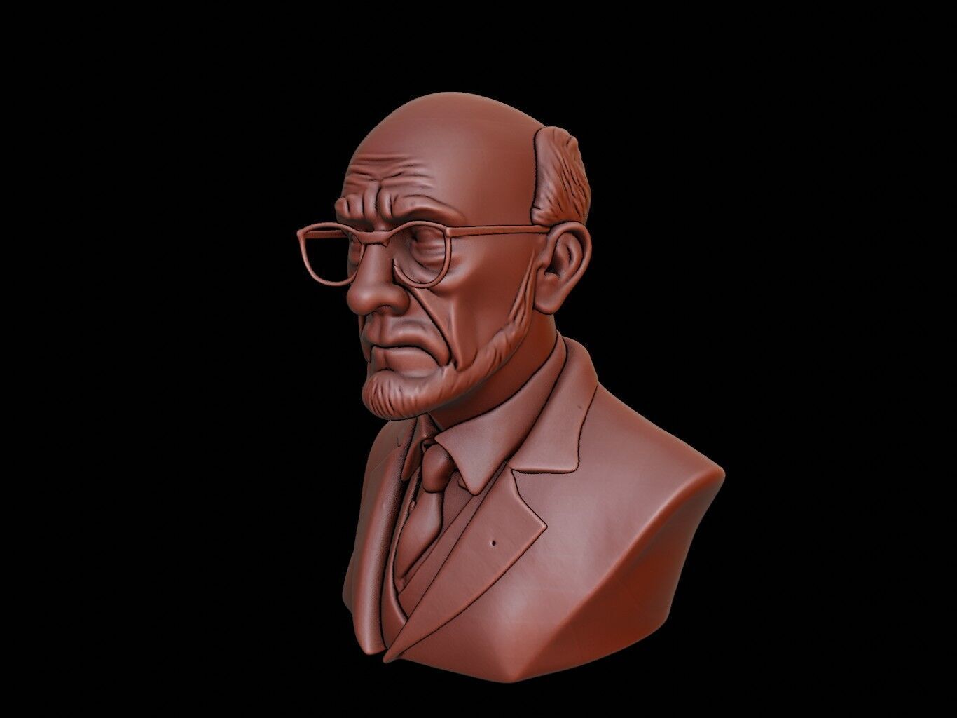 Werner Heisenberg Bust 3D print model_1