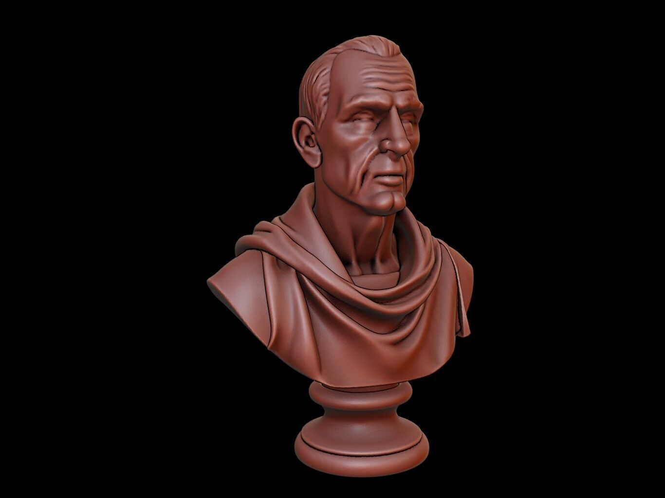 William of Ockham Bust 3D print model_2