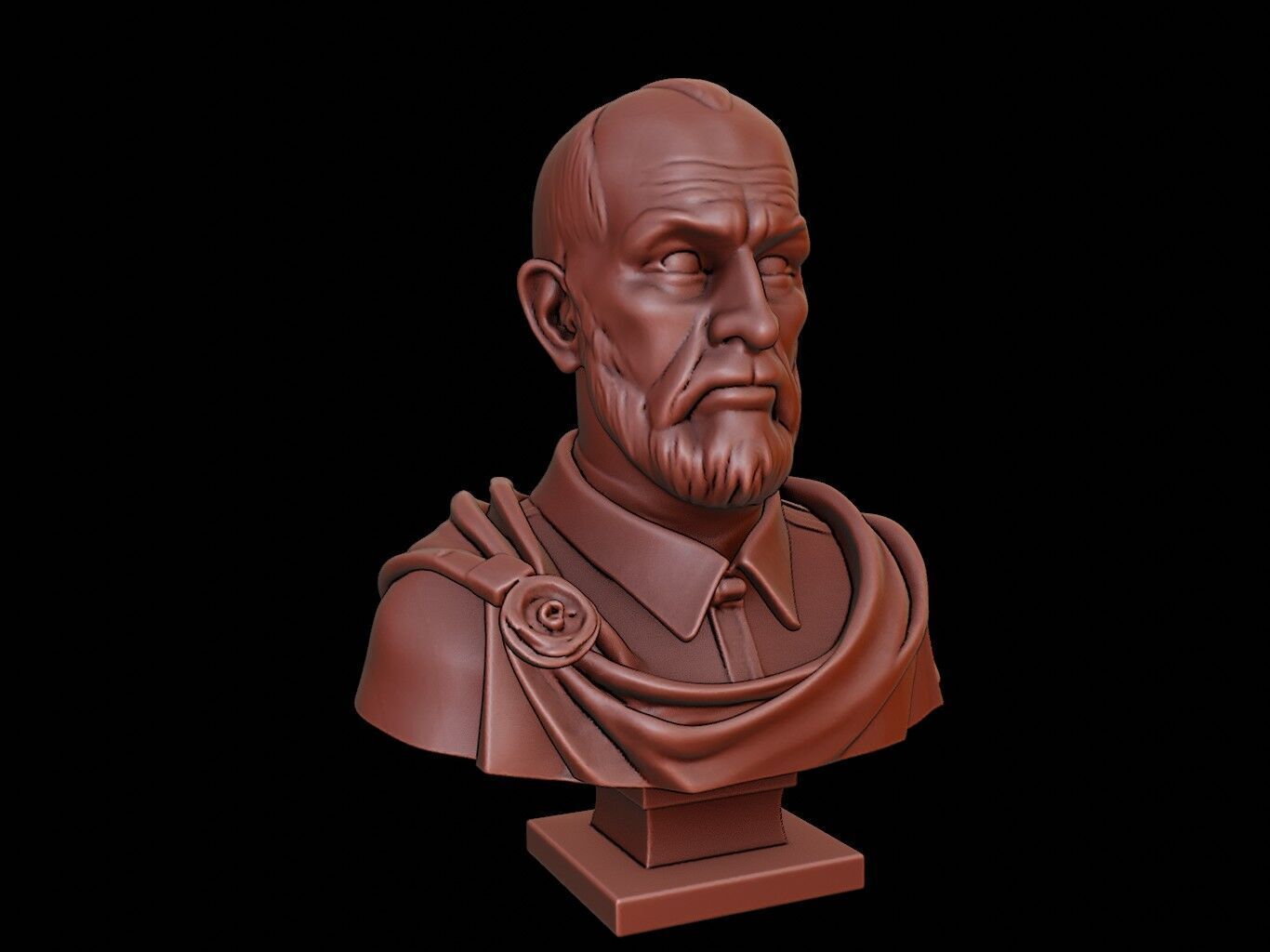 William of Ockham Bust 3D print model_2