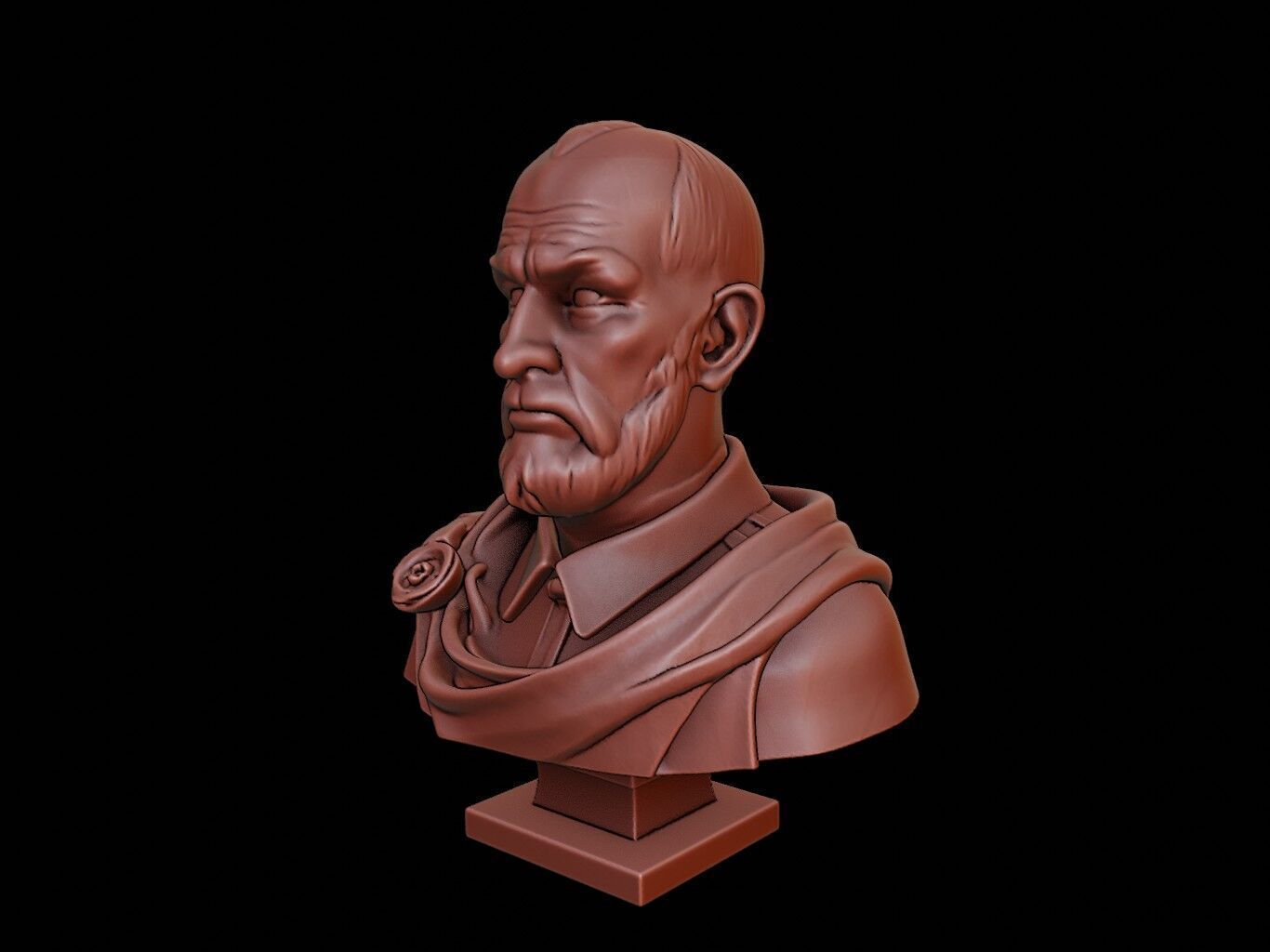 William of Ockham Bust 3D print model_1