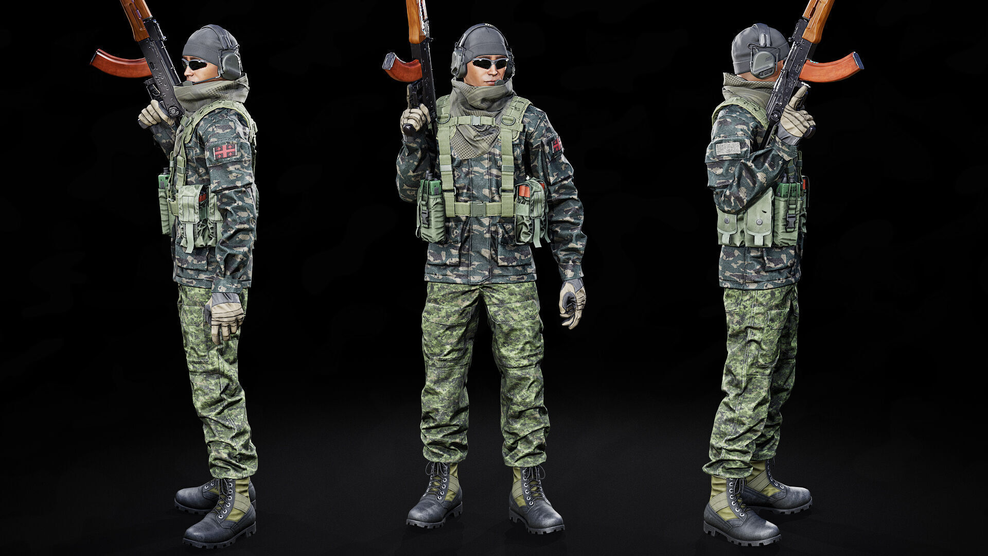 Tactical Soldier Operator vol 1 Low-poly 3D model_10