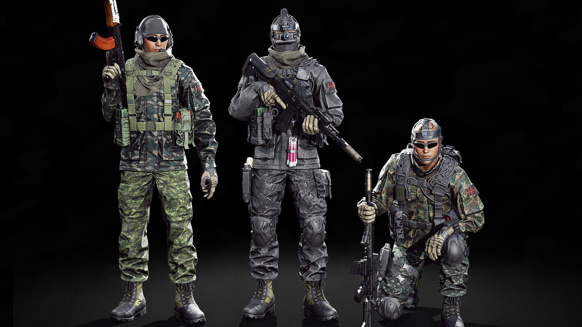 Tactical Soldier Operator vol 1 Low-poly 3D model_4