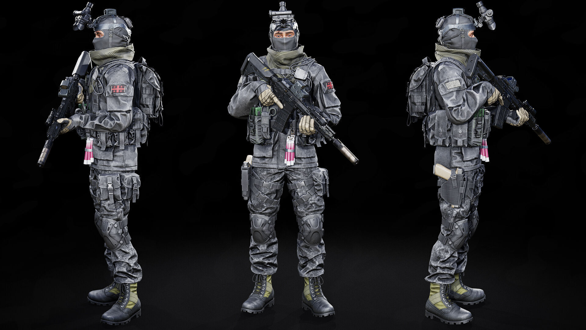 Tactical Soldier Operator vol 1 Low-poly 3D model_5