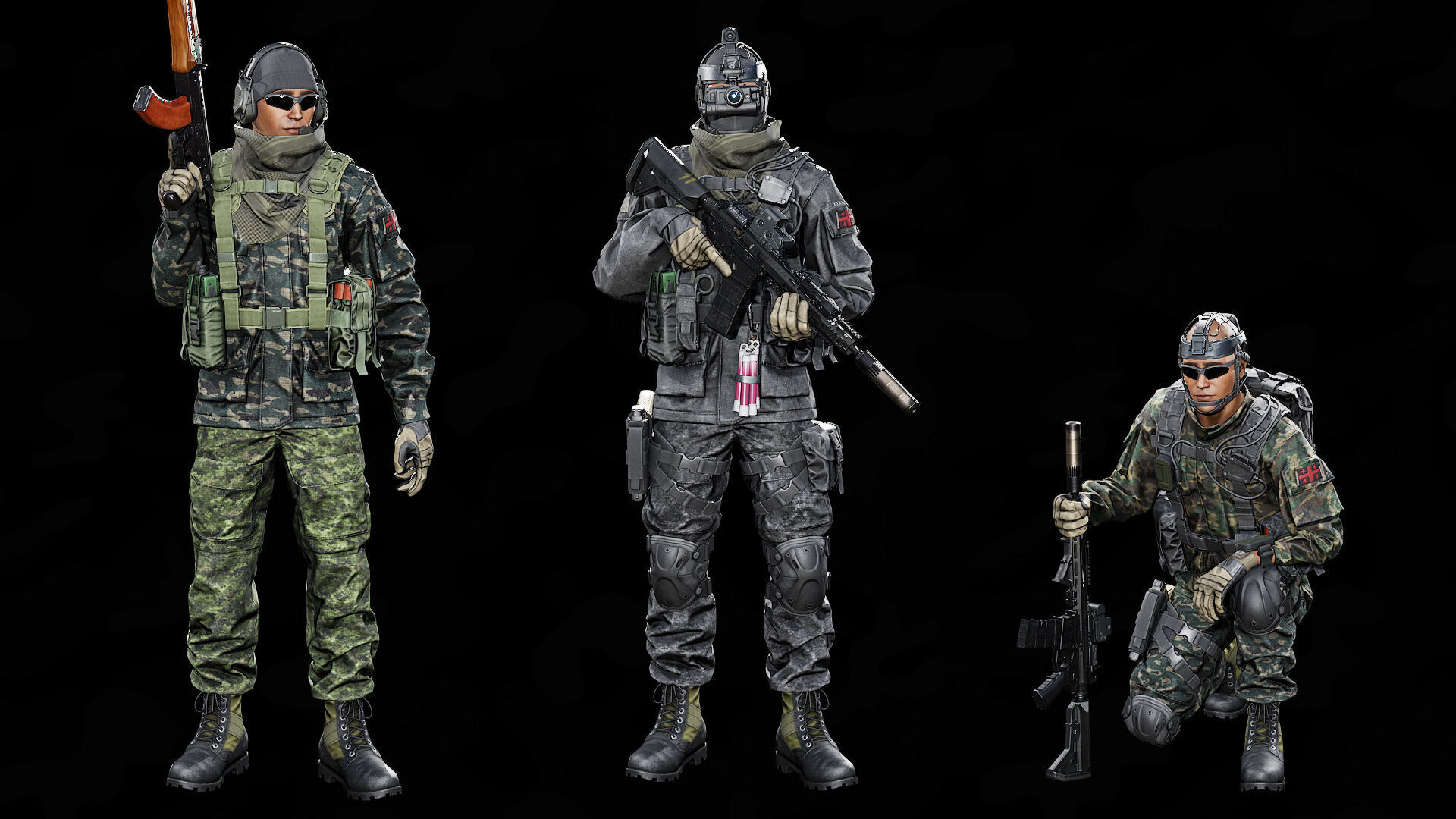 Tactical Soldier Operator vol 1 Low-poly 3D model_6