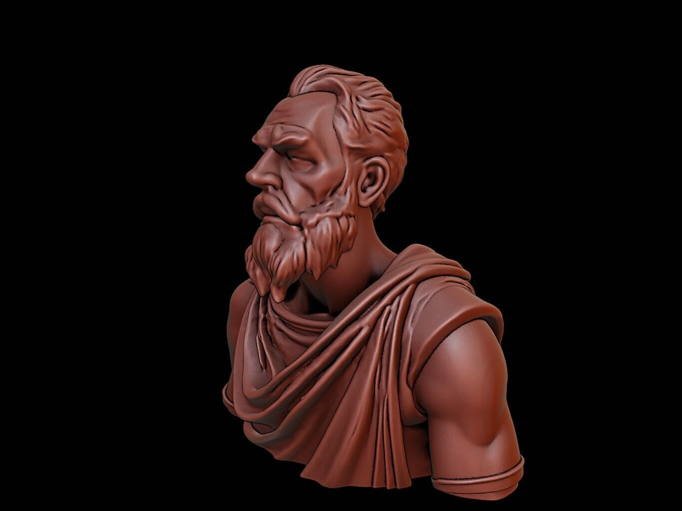 Zeno of Citium Bust 3D print model_1