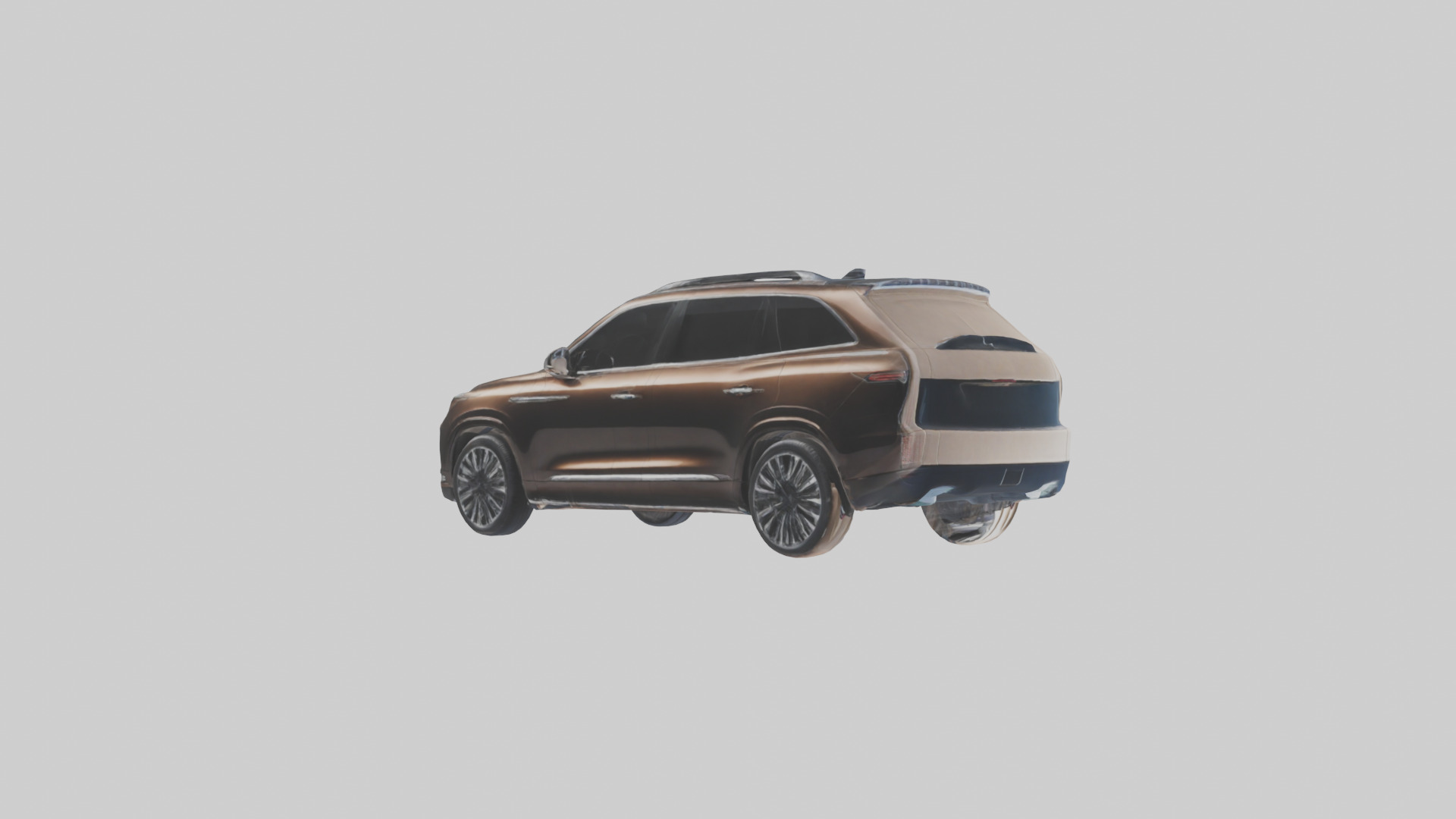 Luxury SUV with Panoramic Roof model Low-poly 3D model_7