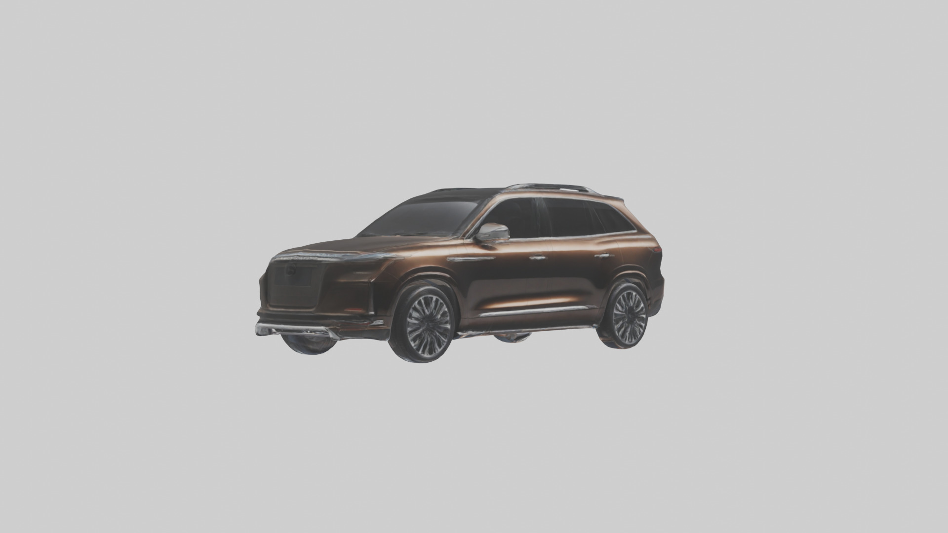 Luxury SUV with Panoramic Roof model Low-poly 3D model_2