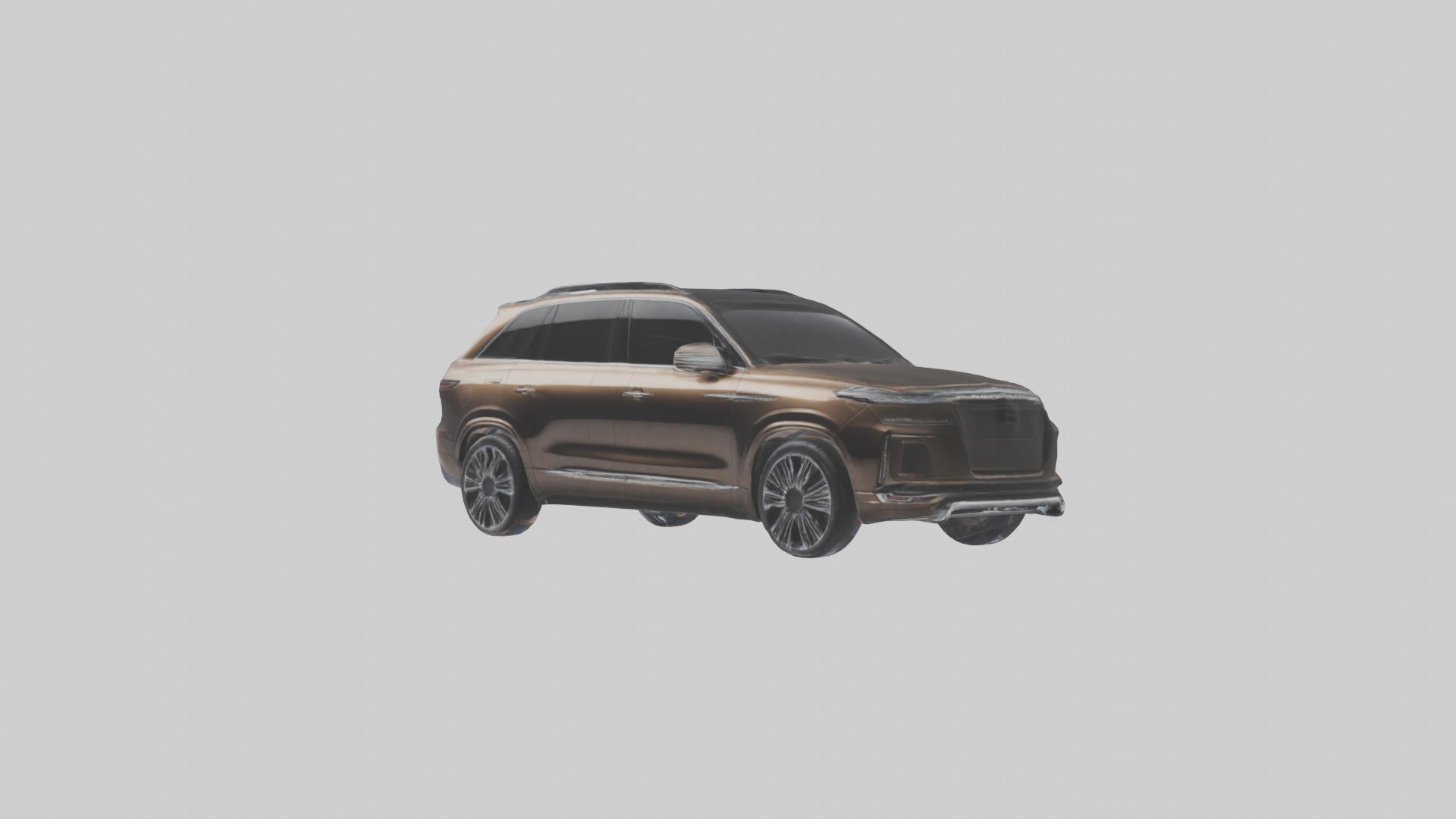 Luxury SUV with Panoramic Roof model Low-poly 3D model_1