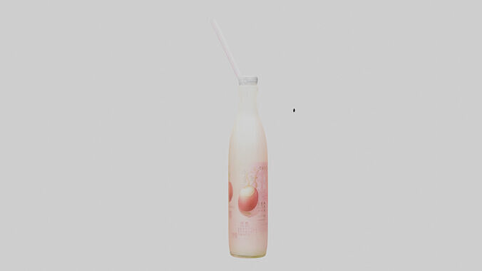 Lychee juice model Low-poly 3D model 2