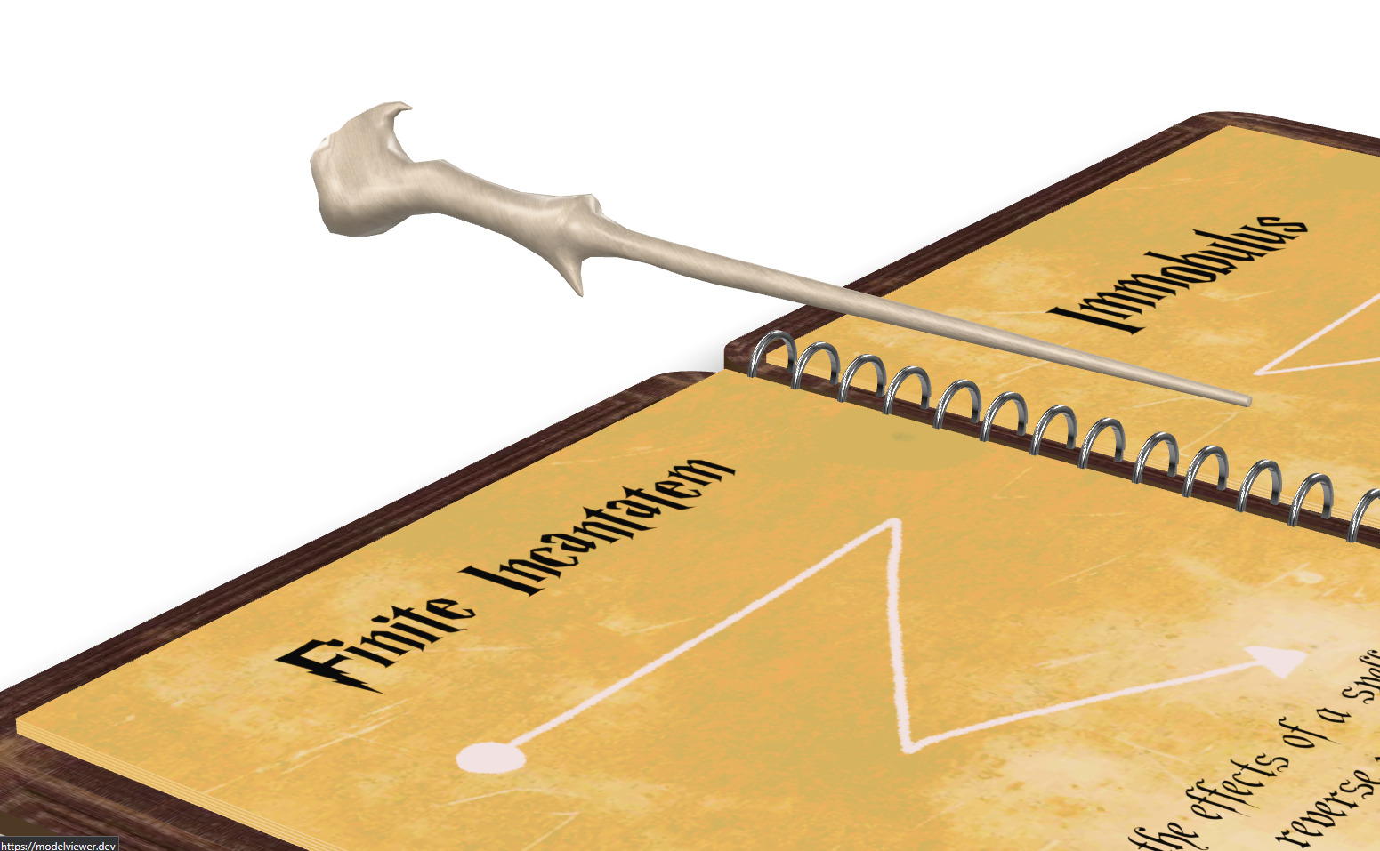 Harry Potter spellbook animated 3D model_8
