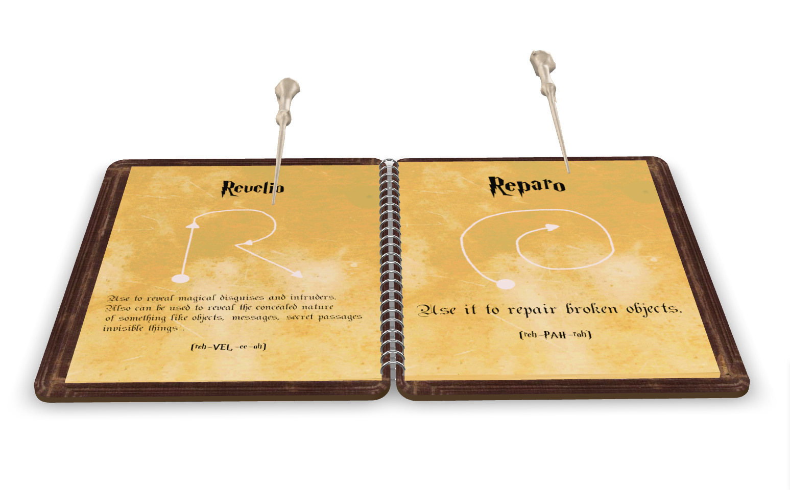 Harry Potter spellbook animated 3D model_3