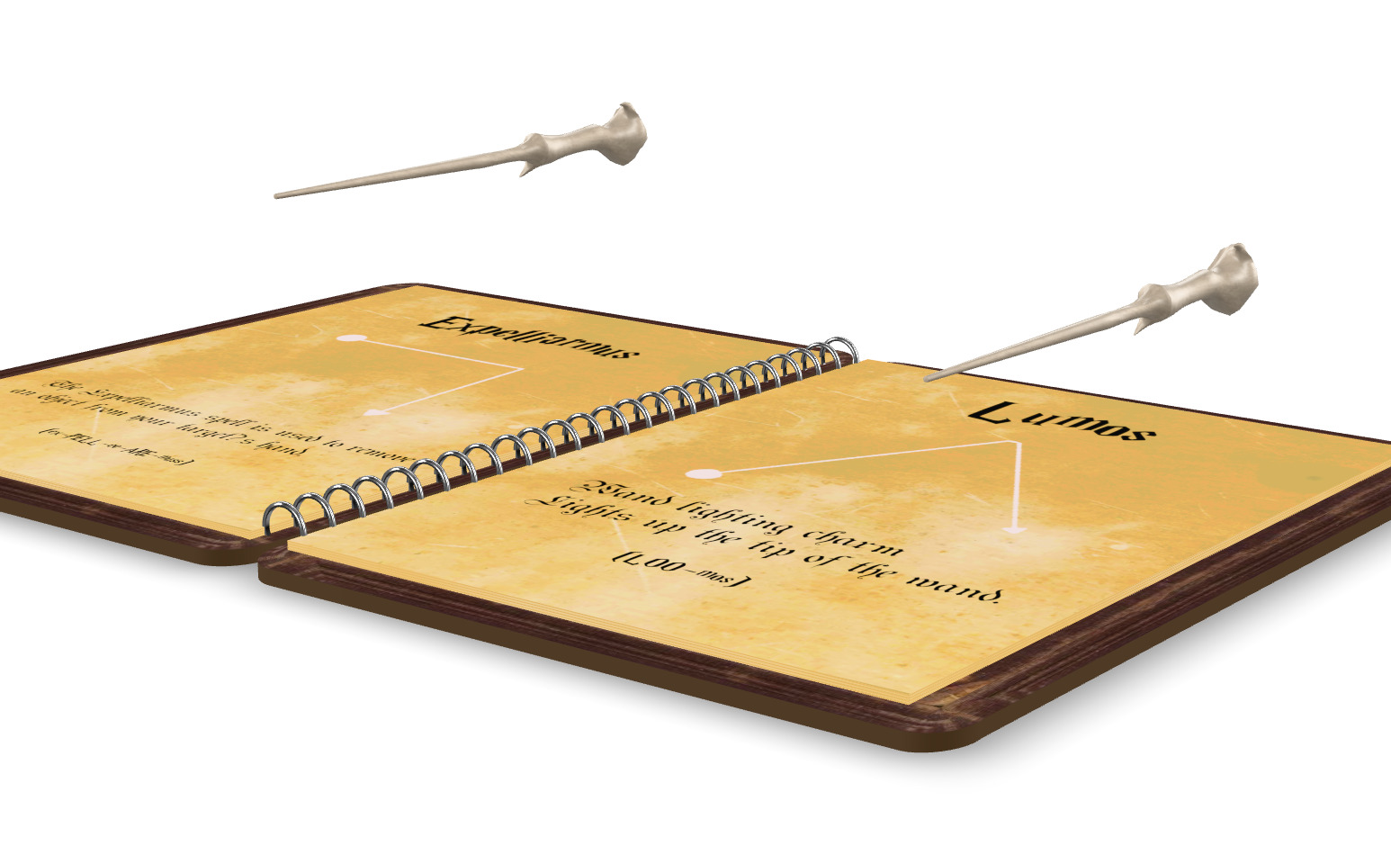 Harry Potter spellbook animated 3D model_2