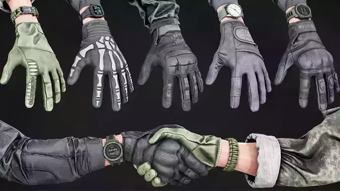 Modular FPS Arms Pack v1 Low-poly 3D model