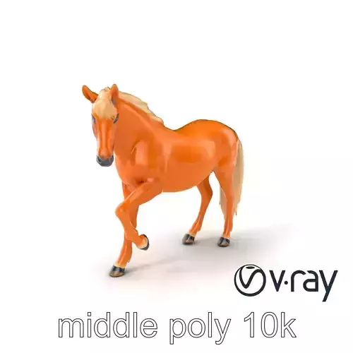 Muscular Horse 3D Model Pack Low-poly 3D model