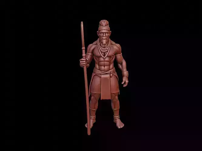 African Tribal Warrior Figure