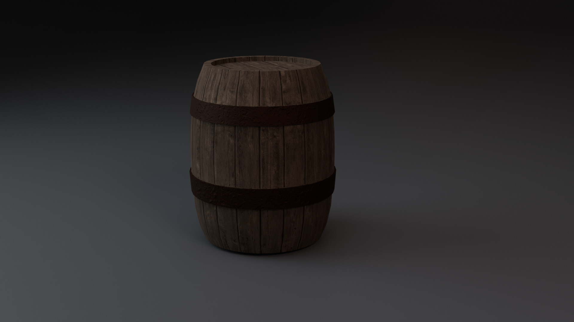 3d Barrel - Low Poly Low-poly 3D model_1