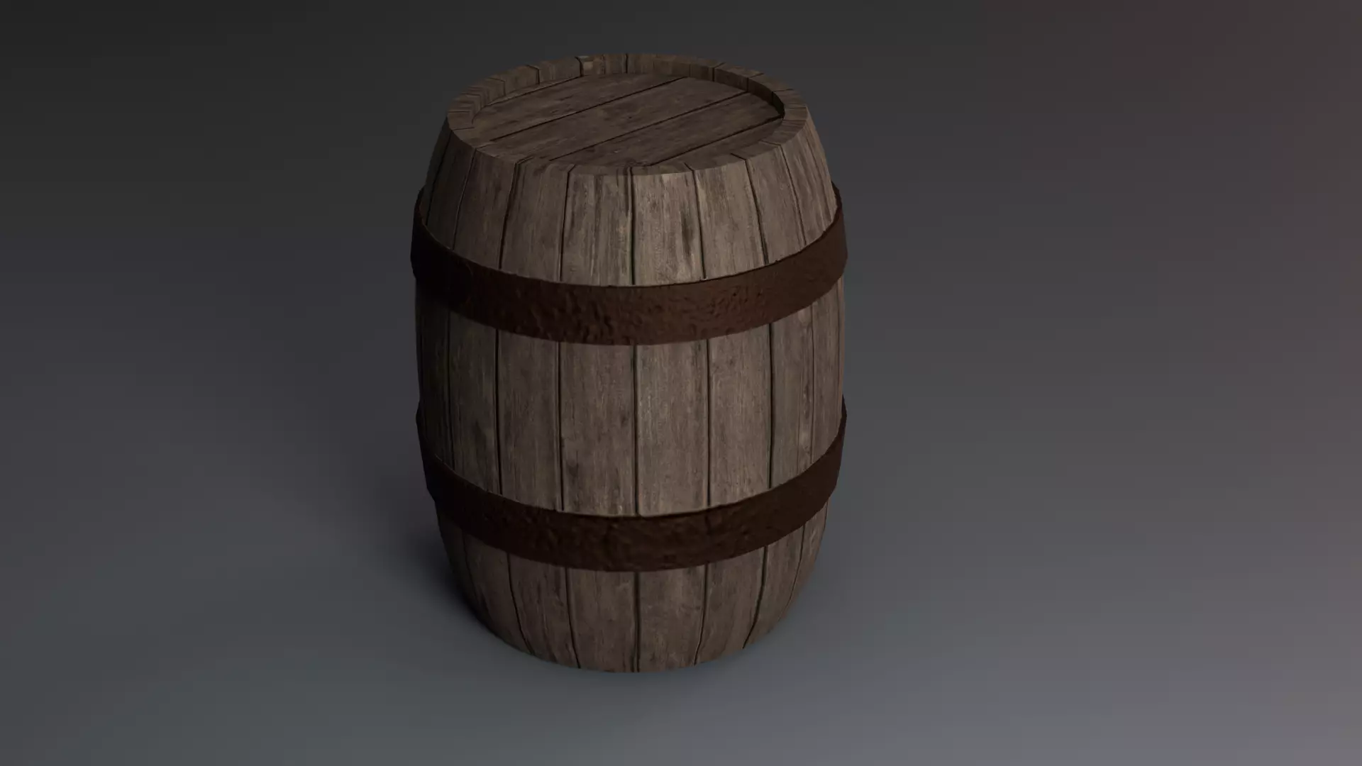 3d Barrel - Low Poly Low-poly 3D model_0
