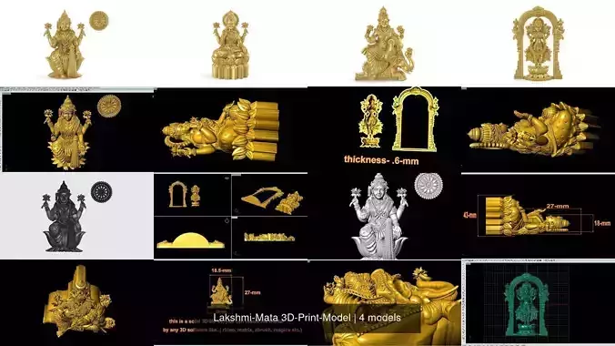 Lakshmi-Mata 3D-Print-Model 3D Model Collection