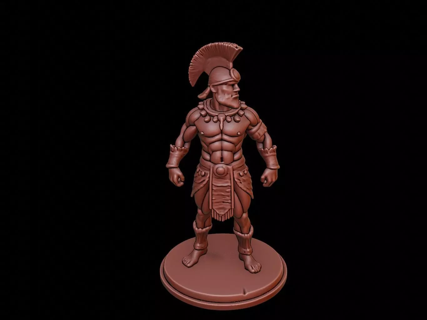 Aztec Warrior Figure 3D print model_0