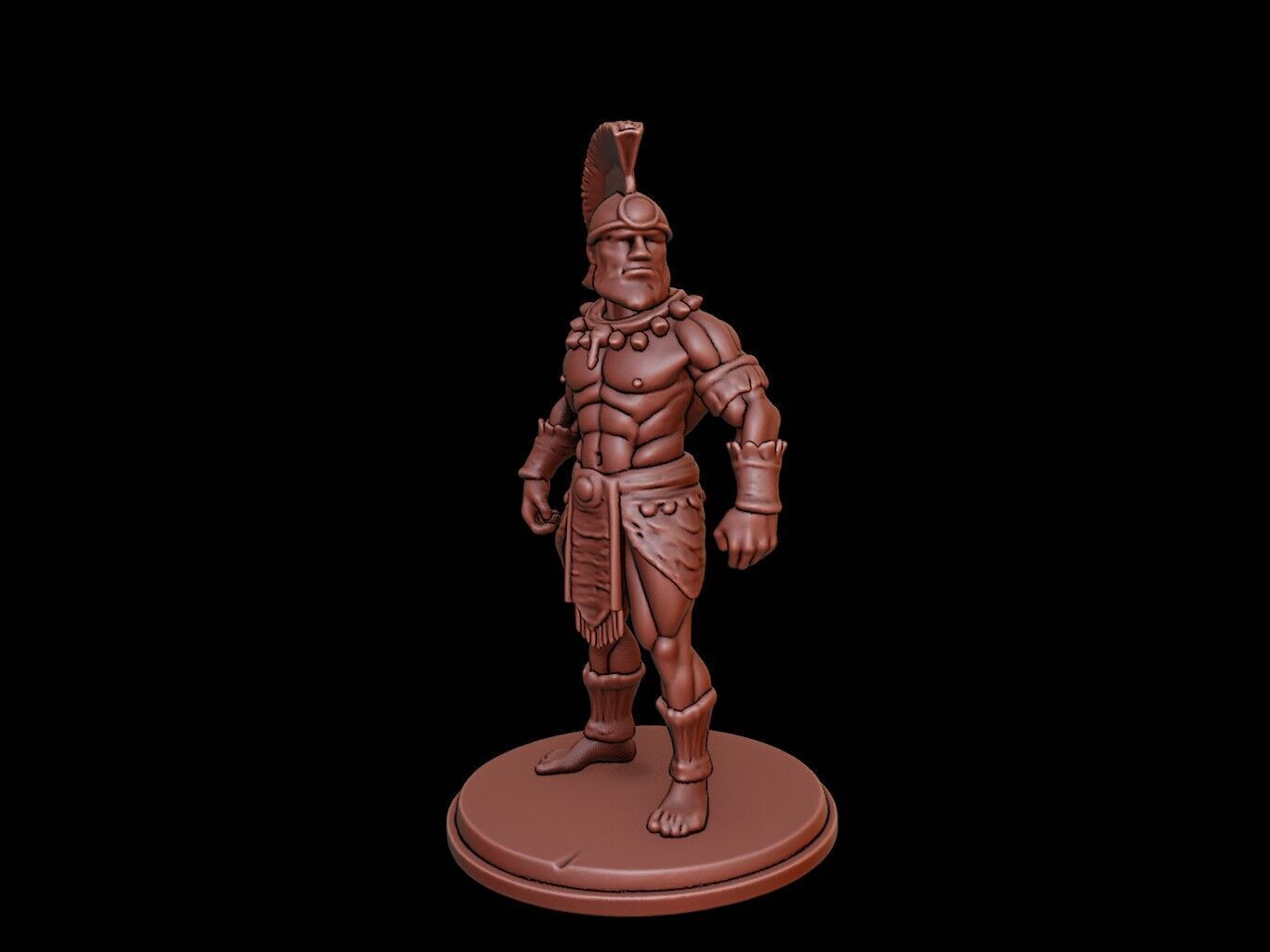 Aztec Warrior Figure 3D print model_2