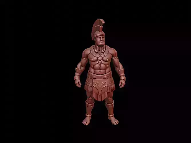 Aztec Warrior Figure