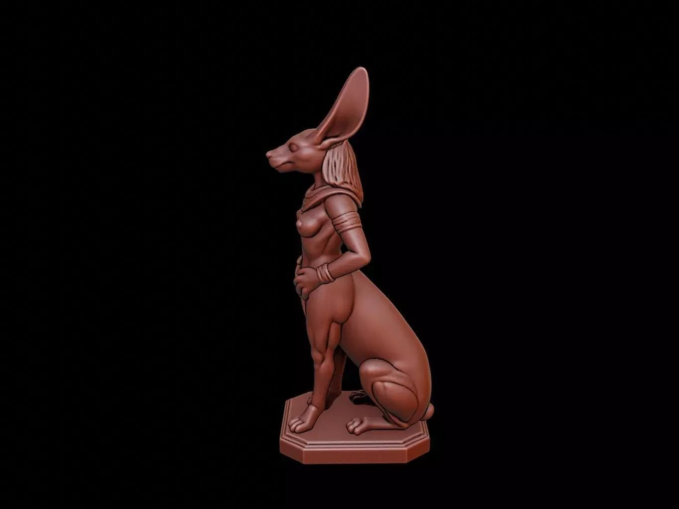 Bastet Figure 3D print model_0