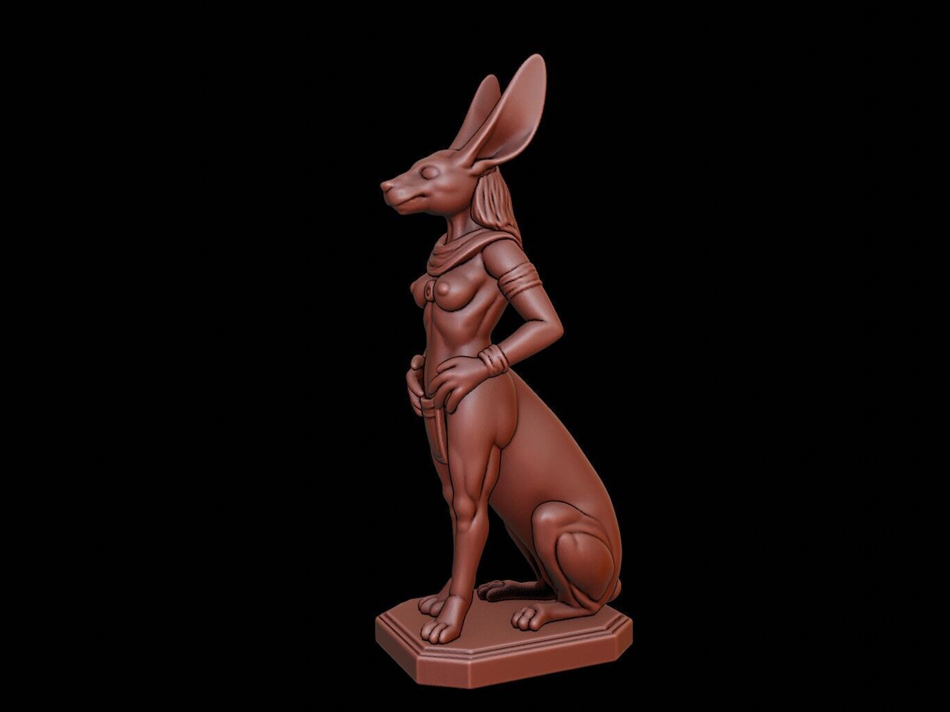 Bastet Figure 3D print model_1