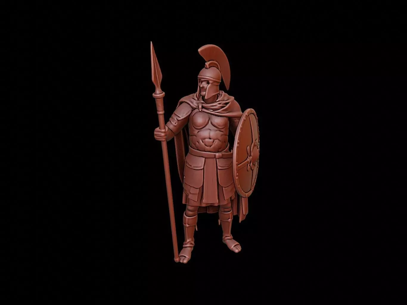 Byzantine Warrior Figure 3D print model_0