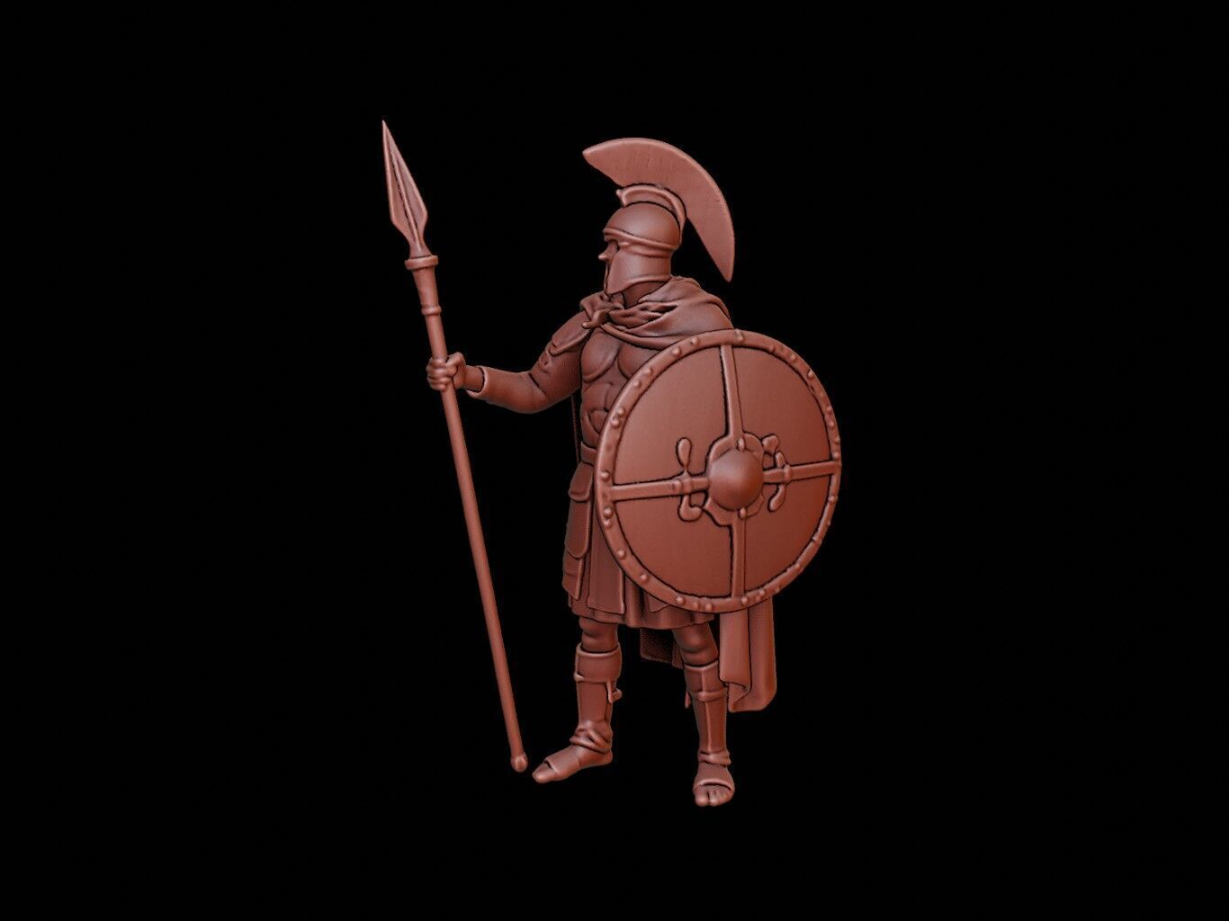 Byzantine Warrior Figure 3D print model_2