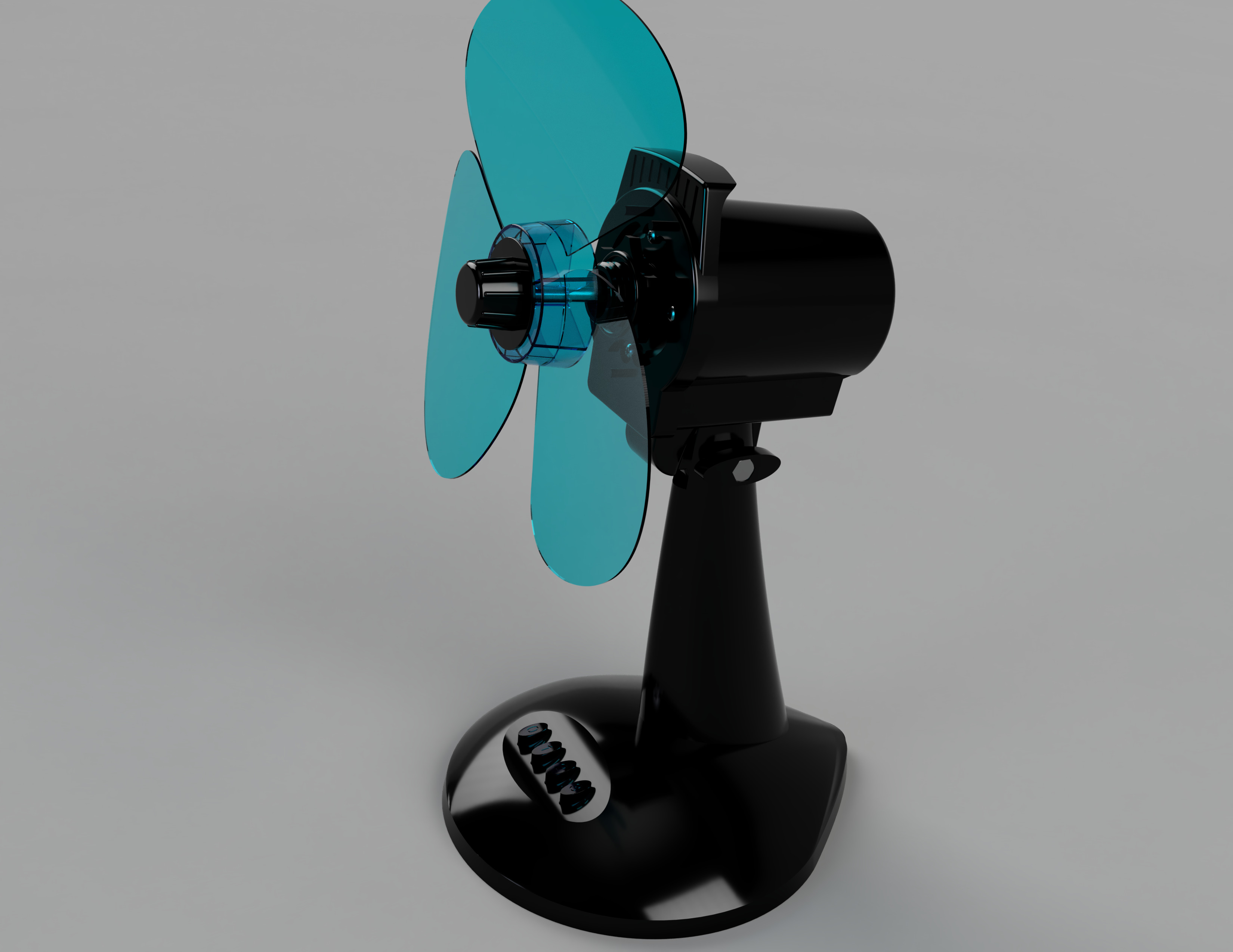 Desk Fan 3D model_7