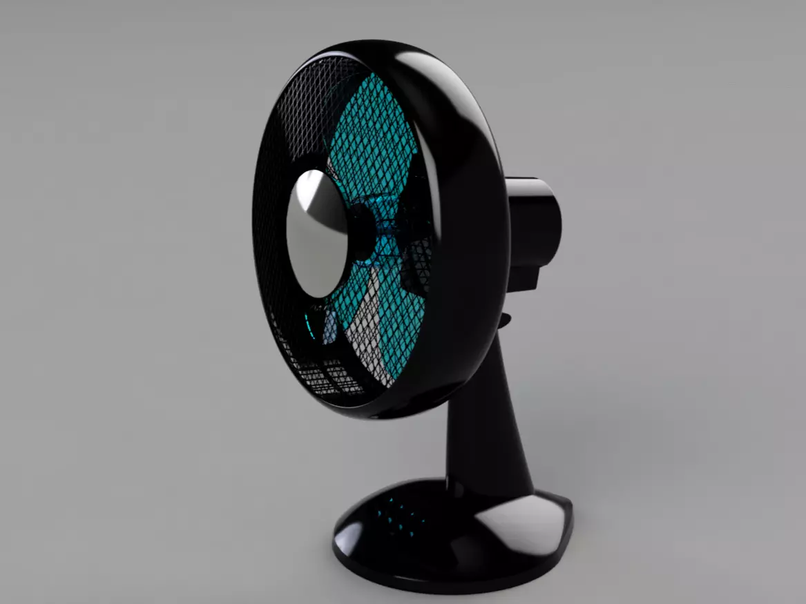 Desk Fan 3D model_0