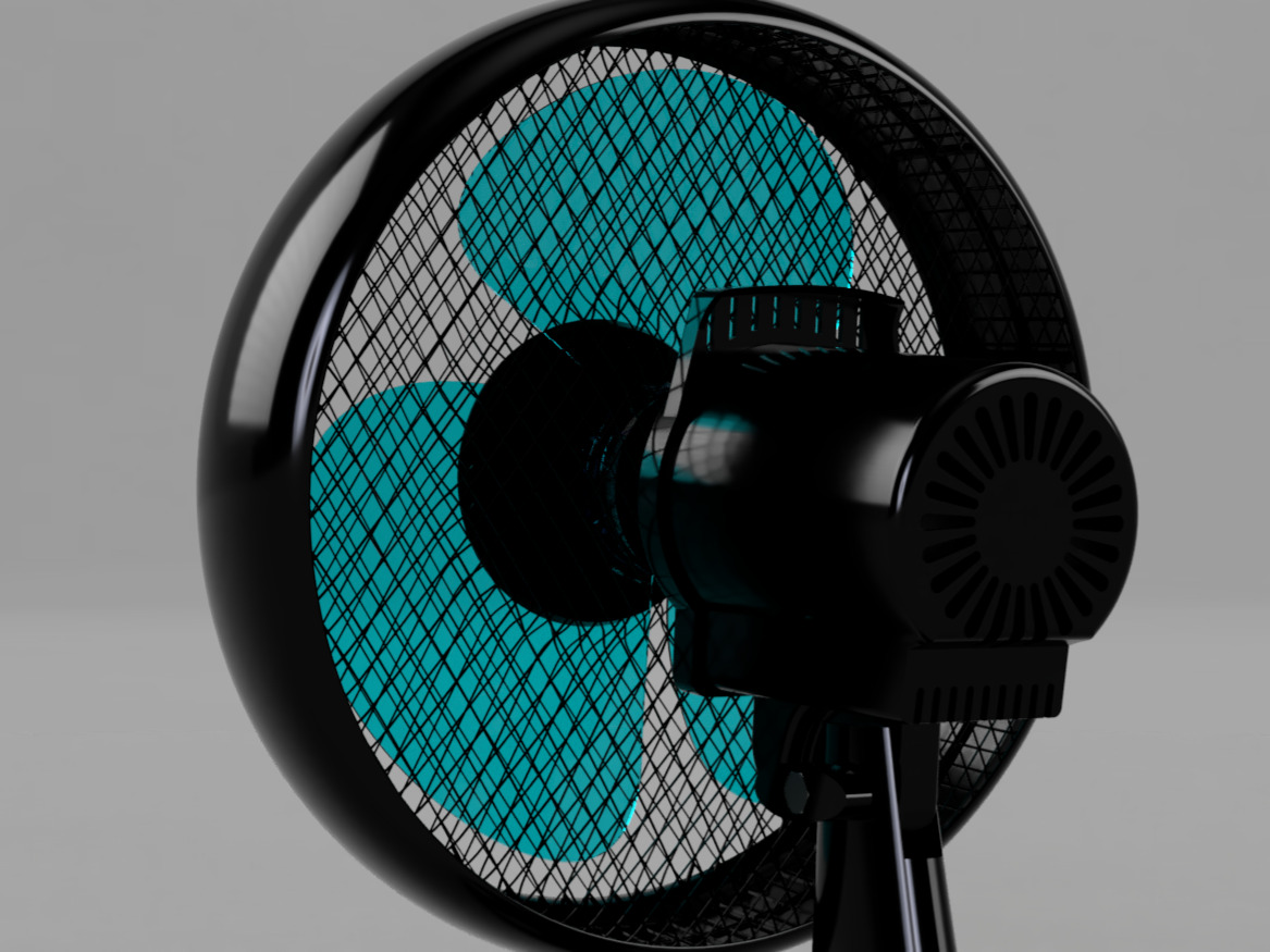 Desk Fan 3D model_8