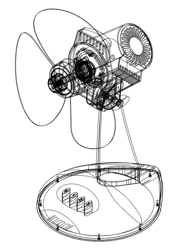 Desk Fan 3D model_12