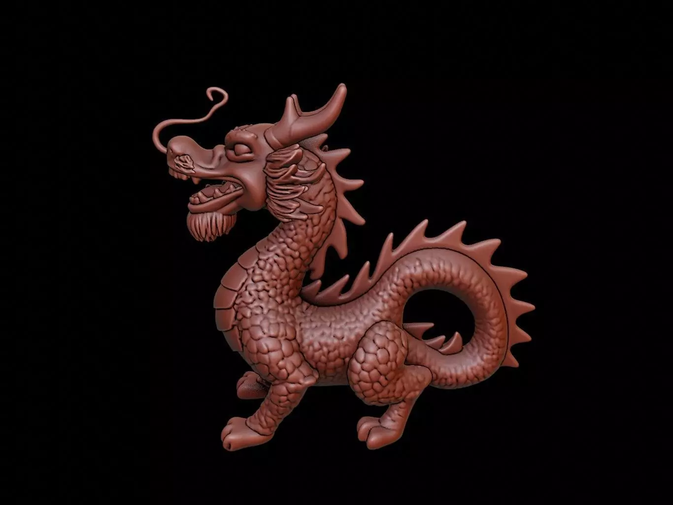 Chinese Dragon Figure 3D print model