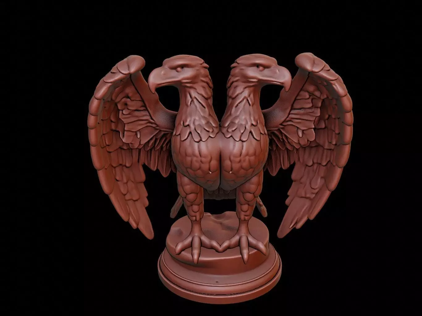 Double-Headed Eagle Figure 3D print model