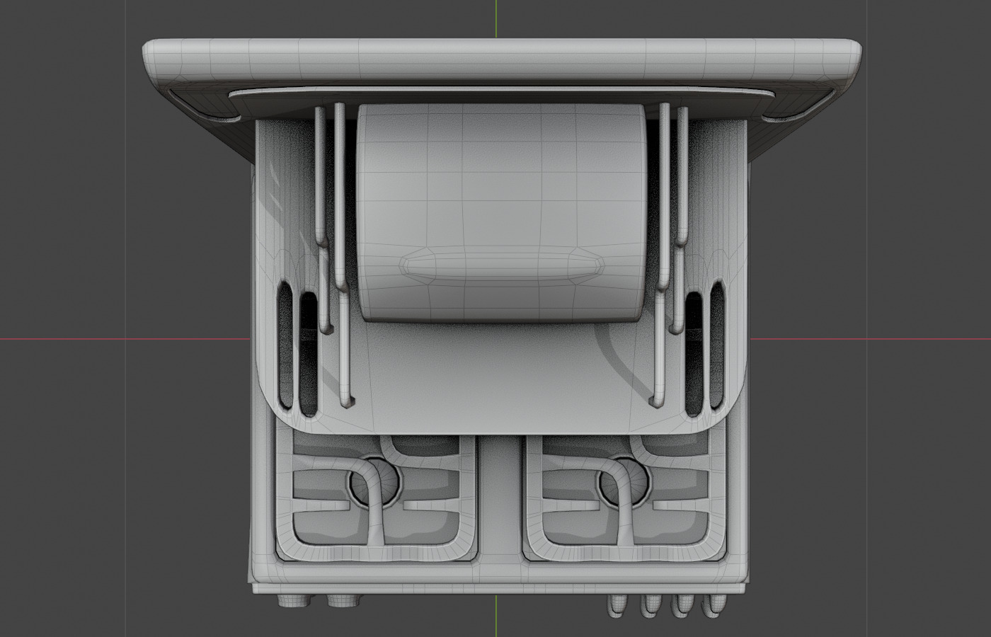 Gas Stove Low-poly 3D model_6