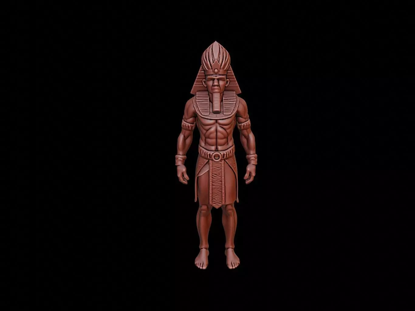 Egyptian Pharaoh Figure 3D print model_0