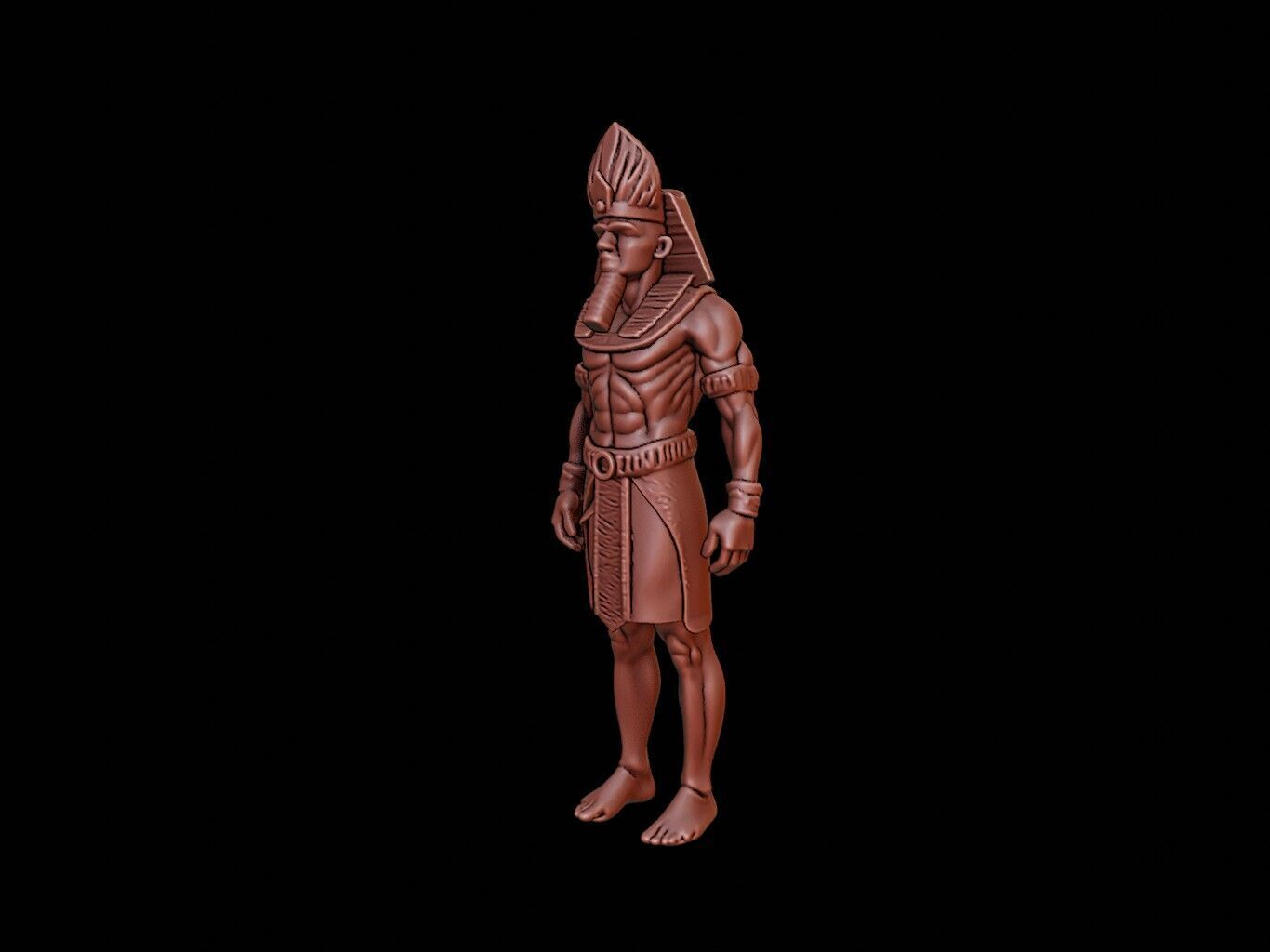 Egyptian Pharaoh Figure 3D print model_2
