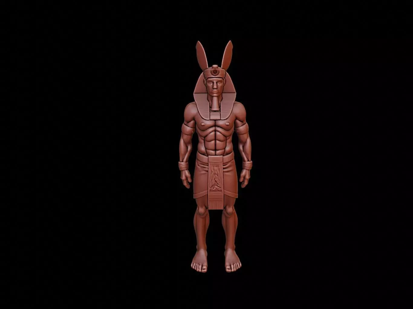 Egyptian Pharaoh Figure 3D print model_0